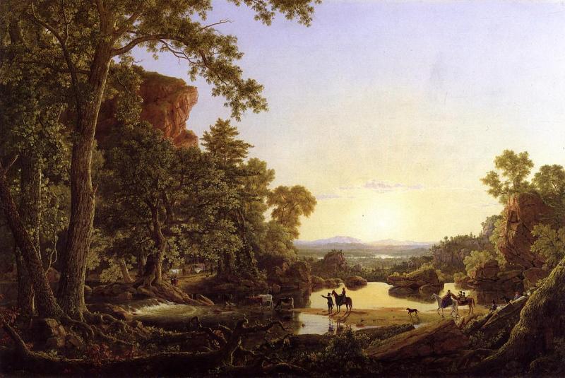 Frederic Edwin Church Hooker and Company Journeying through the Wilderness from Plymouth to Hartford in 1636 oil painting image